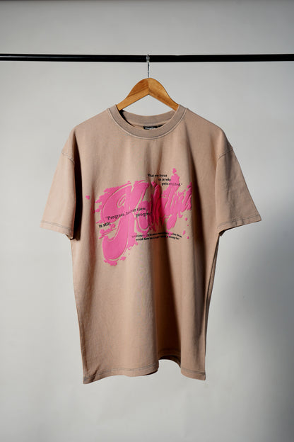 "Katalyst" Oversized Stone Washed - Hazel T-Shirt