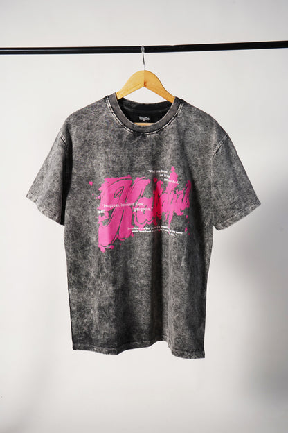 "Katalyst" Oversized Acid Wash - Black T-Shirt