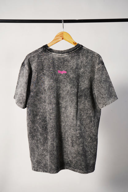 "Katalyst" Oversized Acid Wash - Black T-Shirt