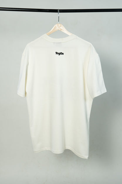 "Fuel Your Fire" Oversized Off-White T-Shirt