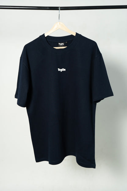 "Seahorse" Oversized Navy Blue T-Shirt