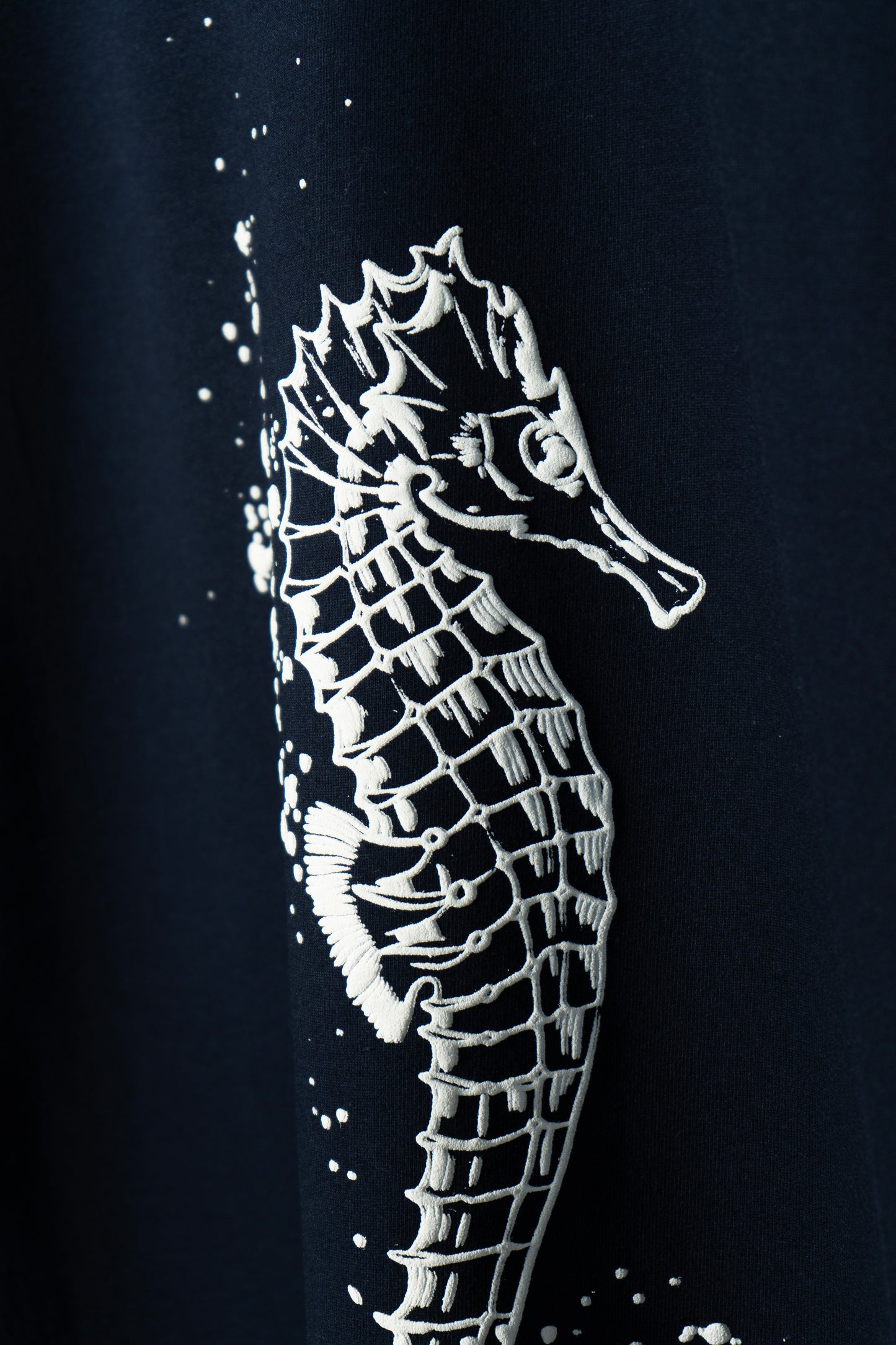 "Seahorse" Oversized Navy Blue T-Shirt