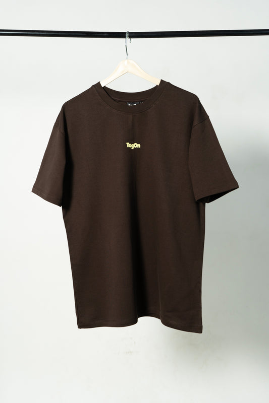 "Venus Flytrap" Oversized Dark Brown T-Shirt